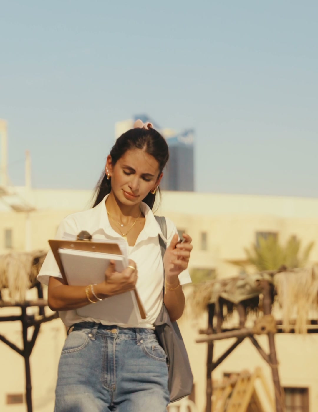 A HIA campaign scene of a woman planning an event